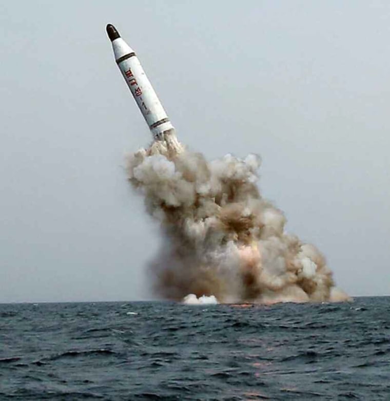 Image: N. Korea test-fires missile from underwater