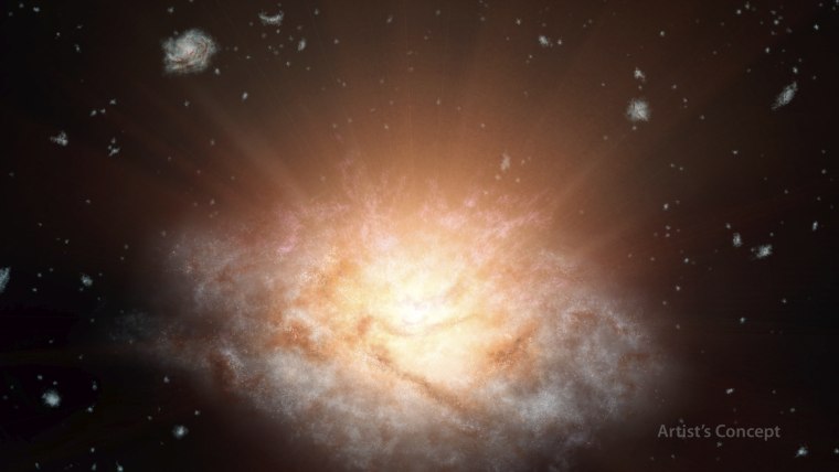 Image: Artist's concept of highly luminous galaxy