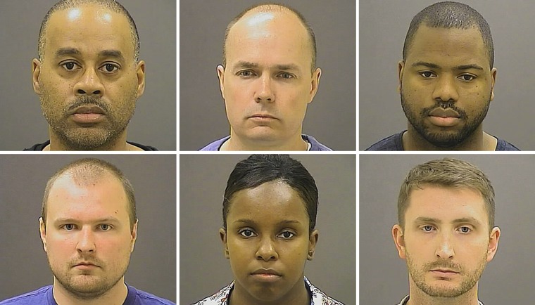 Image: Baltimore police officers charged in Freddie Gray case