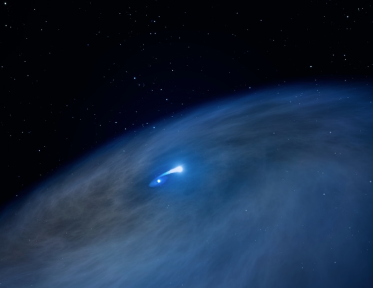 Image: Artist's conception of massive, bright Wolf-Rayet star