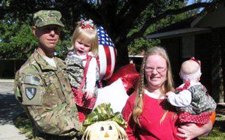Brian, his wife Donna, and their two daughter's on Brian's homecoming from Afghanistan.