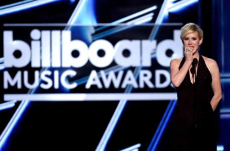 ctress Molly Ringwald speaks onstage during the 2015 Billboard Music Awards