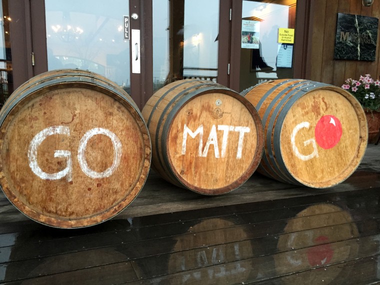 Macari Winery shows their support for Matt Lauer's Red Nose Day bike ride