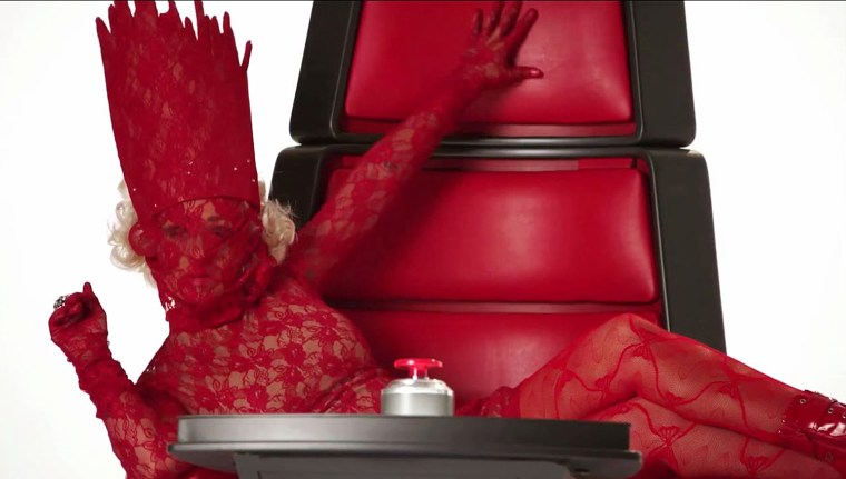Christina Aguilera impersonates Lady GaGa