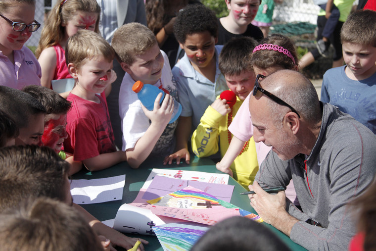 Matt Lauer with the Boys and Girls Club