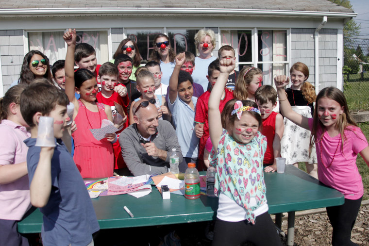 Matt Lauer with the Boys and Girls Club