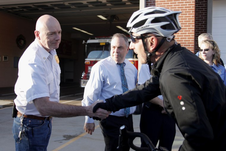 Matt Lauer on Red Nose Day bike ride