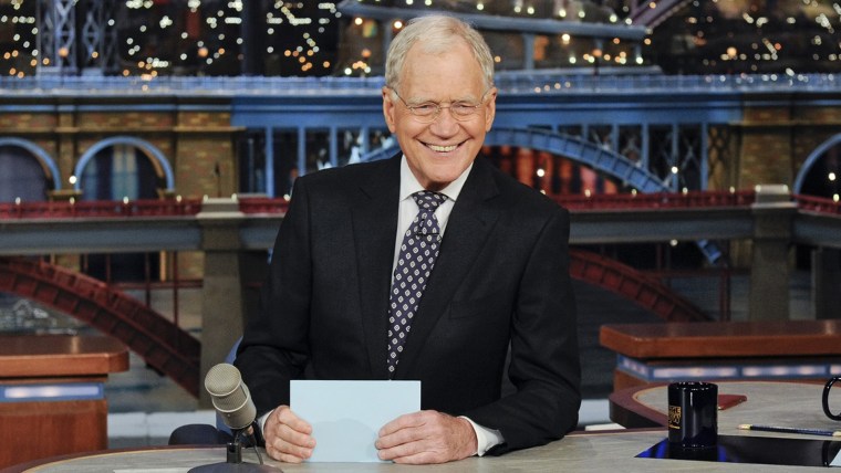Late Show host David Letterman on the Late Show with David Letterman