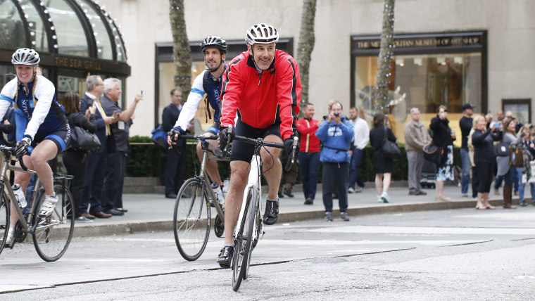 Matt Lauer Red Nose bike tour return