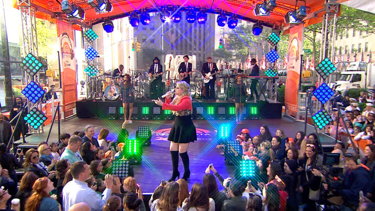 Meghan Trainor performs during the 2015 kickoff of the Toyota Concert Series on the TODAY plaza