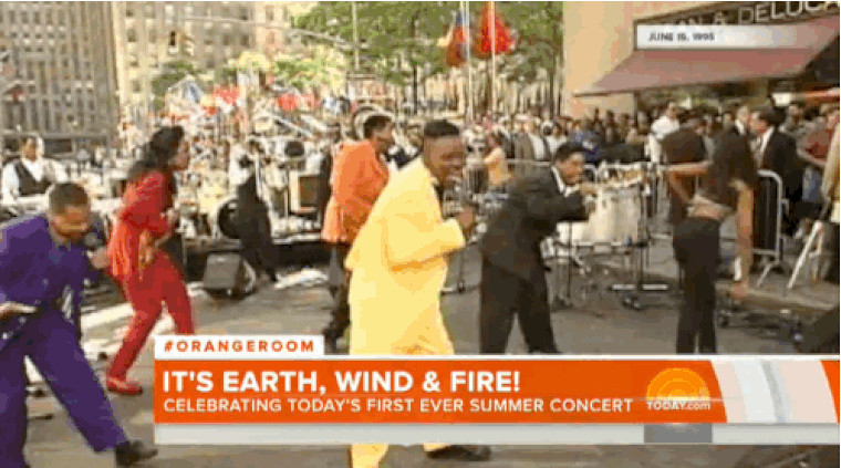 Earth, Wind &amp; Fire TODAY concert series performance June 16, 1995.