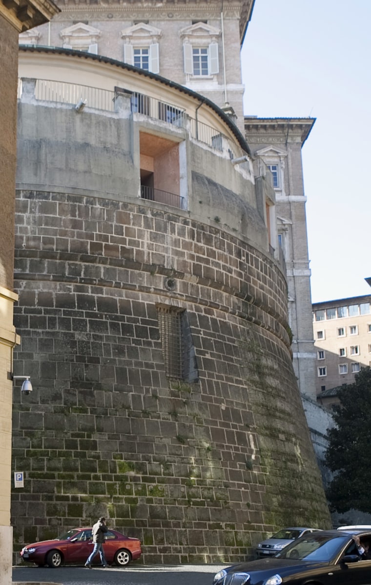 Image: This file photo shows the building which hosts the Vatican bank, formerly knows as the Institute for Religious Works, IOR, inside the Vatican.