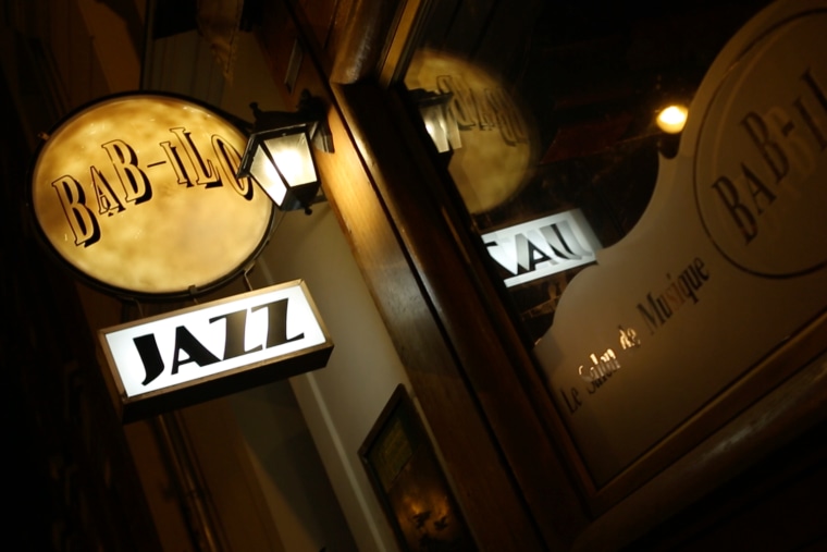 Outside Le Bab-Ilo in the Montmartre district of Paris. The 31-year-old, family-owned jazz club is a popular destination for local jazz aficionados and tourists.