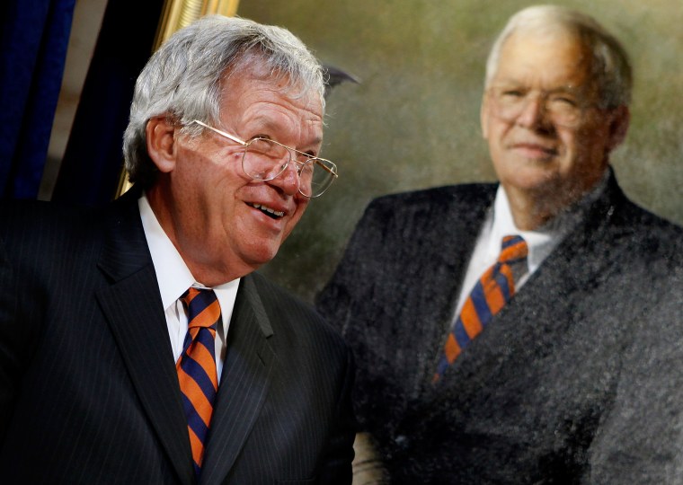 Image: FILE - Former House Speaker Dennis Hastert Indicted On Federal Charges Members Of Congress Unveil Portrait Of Former Speaker Hastert