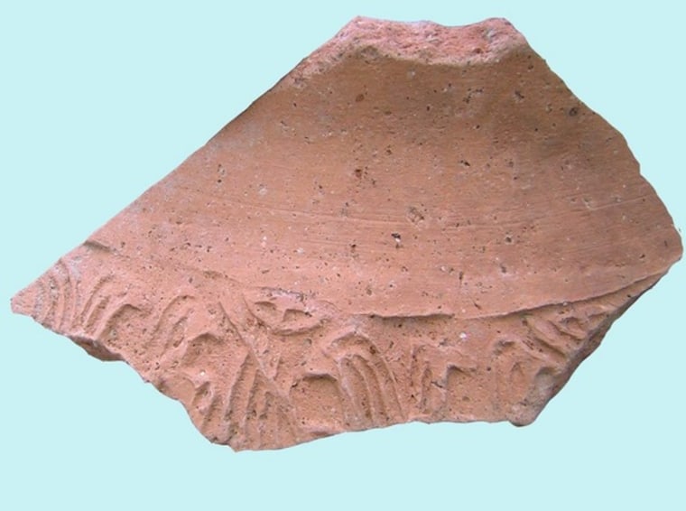 A shard of a storage vessel contains what may be the oldest known depiction of a musical show in history. Here, the image, which shows a woman playing a lyre.