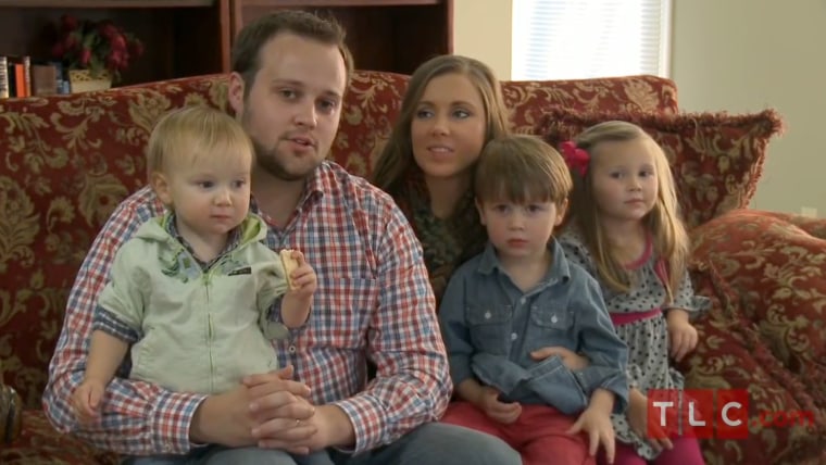 Josh Duggar with his family on "19 Kids and Counting"