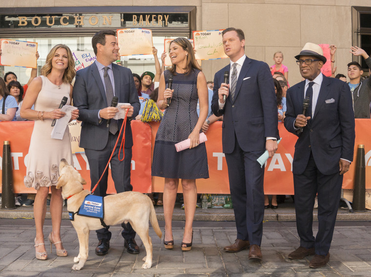 TODAY Show anchors on the plaza.