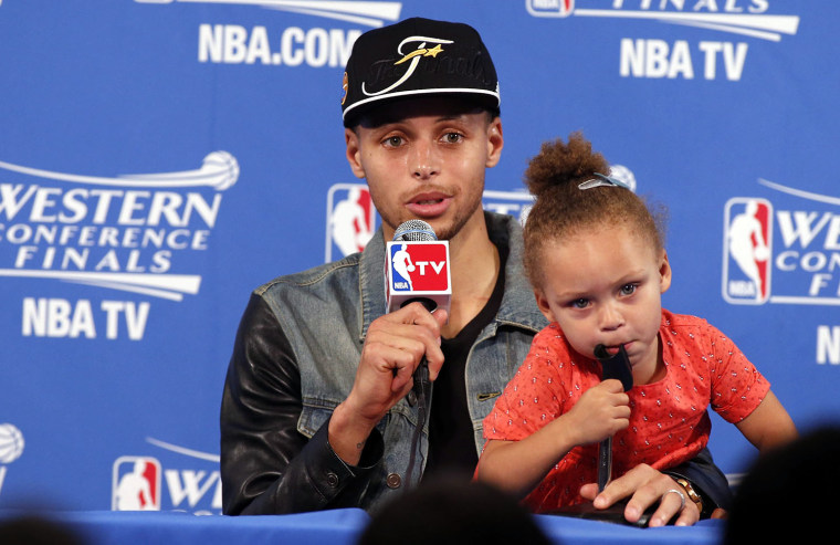 Golden State Warrior Stephen Curry's Daughter Steals the Show at Press  Conference - ABC News