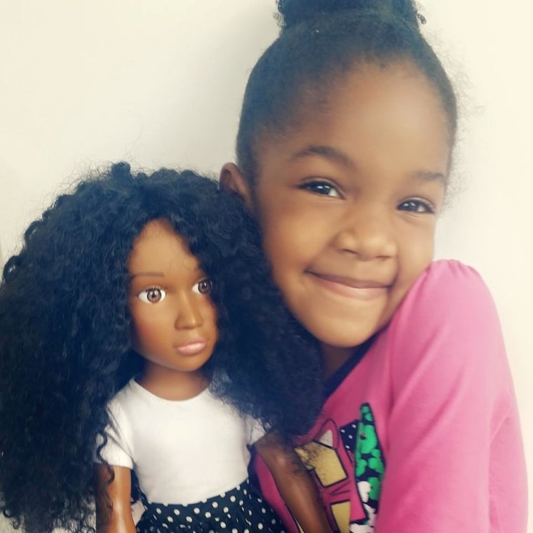 Black dolls with curly hot sale hair