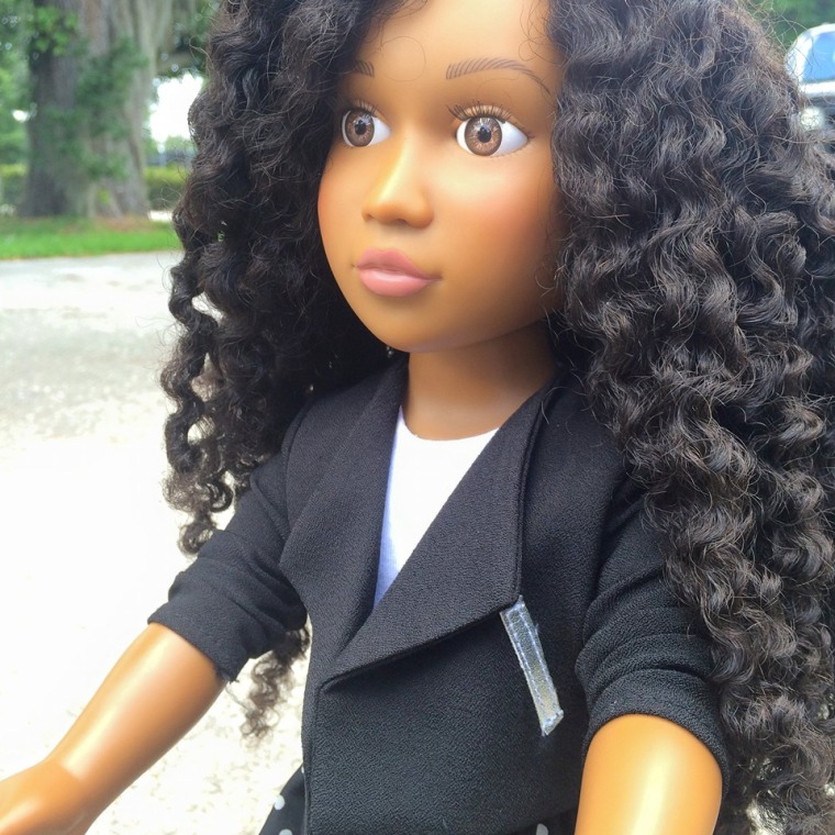 Mom creates black doll with natural hair for her daughter