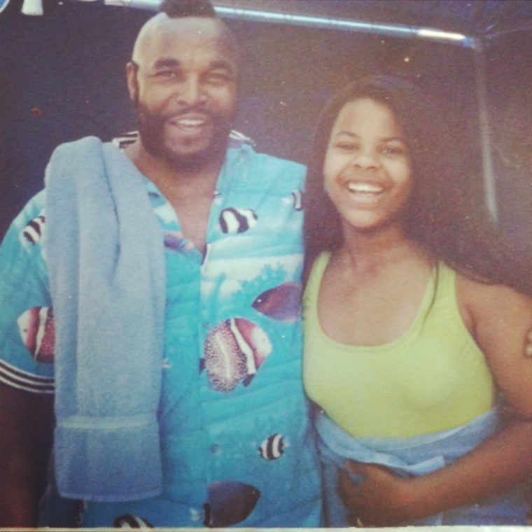 Erica Clark and her father Laurence Tureaud, aka Mr. T.