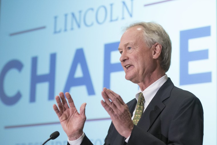 Image: Former Rhode Island Governor Lincoln Chafee announces candidacy