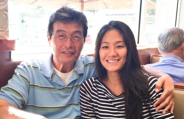 Diana Kim and her father, 2015