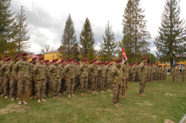 Image:  U.S. Army soldiers  in Yavoriv, Ukraine
