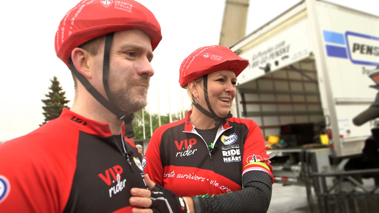 Dave and Kim at the bike race.