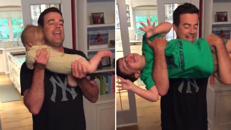 Carson Daly does "kid curls" for #GiveThem20 Challenge