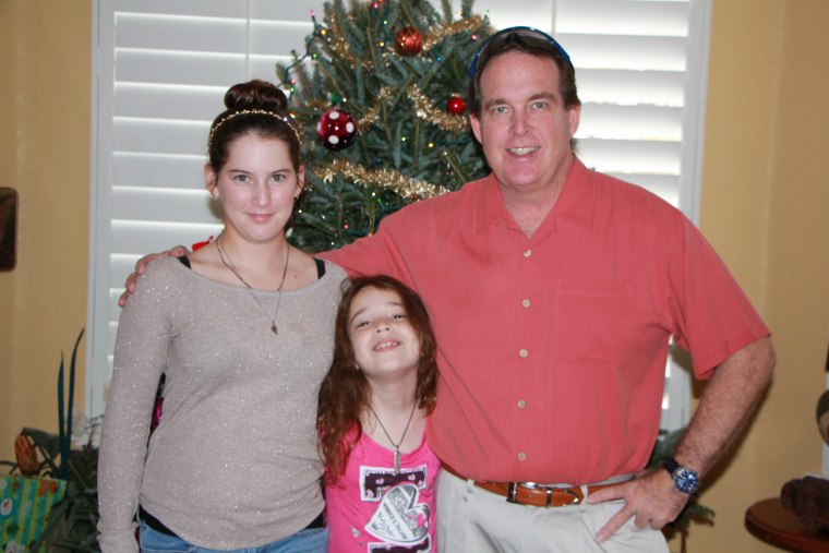 Dr. Patrick Cohn with daughters Patti, 16, and Paula, 9.