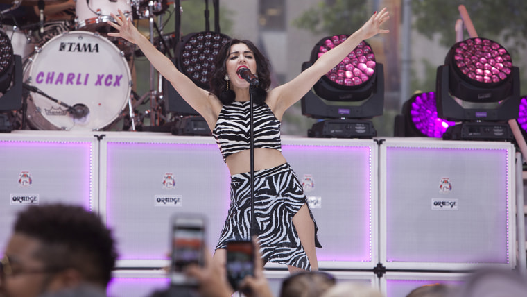 CharliXCX performs on the TODAY Plaza.