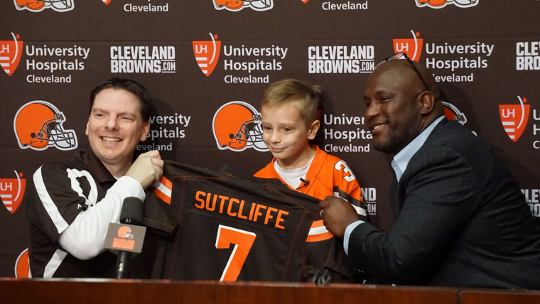 Dylan Sutcliffe with the Cleveland Browns.