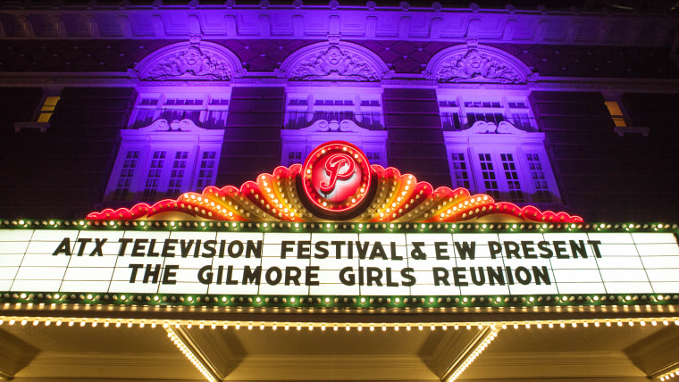Marquee outside the Paramount Theater in Austin Texas for the Gilmore Girls reunion panel.