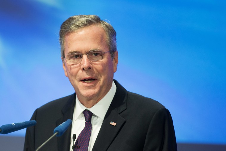 Former Florida Governor and possible Republican presidential candidate Jeb Bush speaks at the CDU Economics Conference of the Economic Council on June 09 in Berlin, Germany.