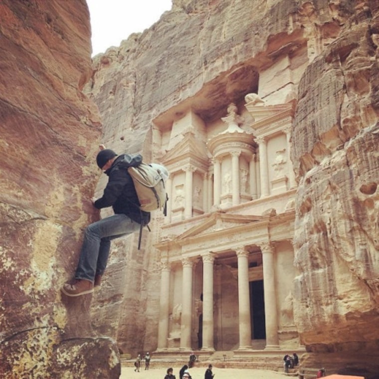 McNamara in the ancient city of Petra in Jordan.
