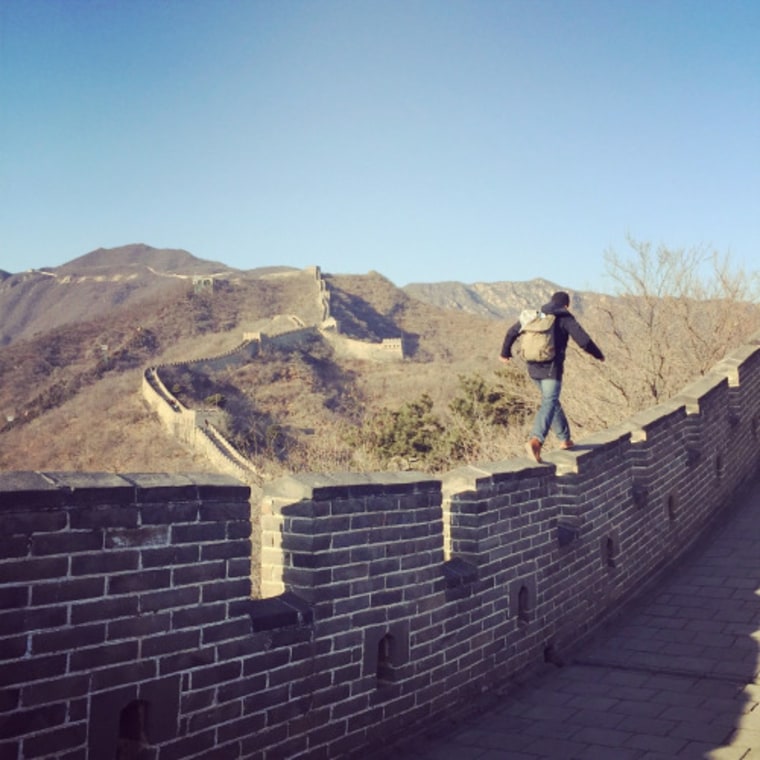McNamara on the Great Wall of China.