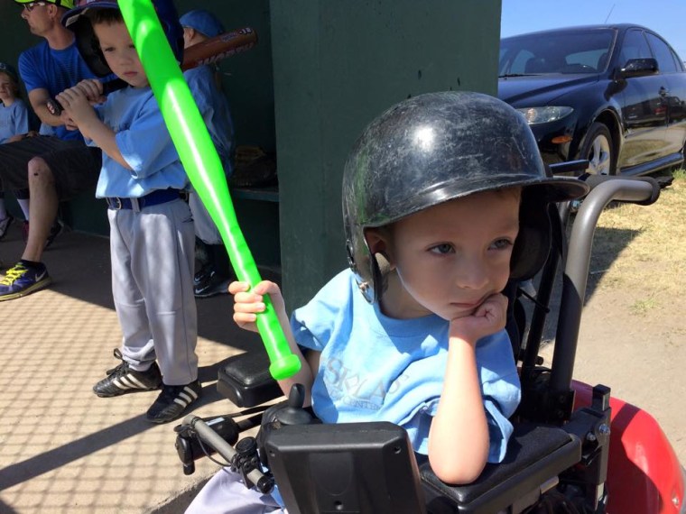 Logan Roninger's spinal muscular atrophy causes muscle weakness in a way that prevents him from walking, crawling or dressing himself without assistance.