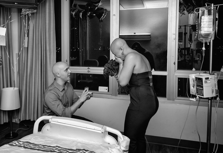 Engagement on last day of chemo