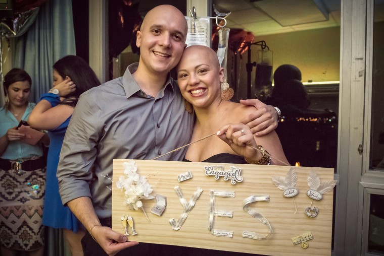 Engagement on last day of chemo