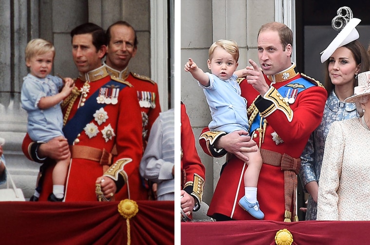 Charles And William Trooping The Colour