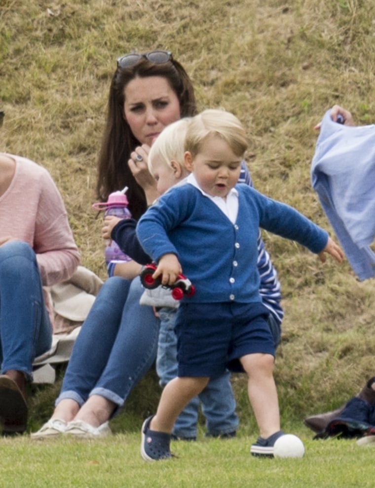 Prince George, Duchess Kate watch Prince William play polo