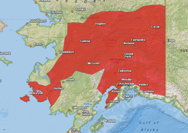IMAGE: Alaska red-flag fire advisories