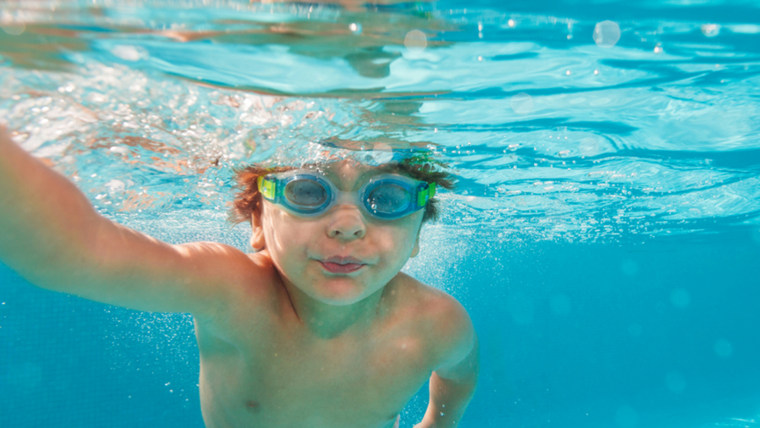 Child in pool