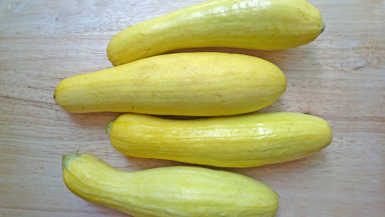 Four squash arranged