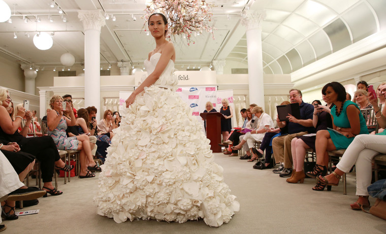 Toilet paper wedding dress