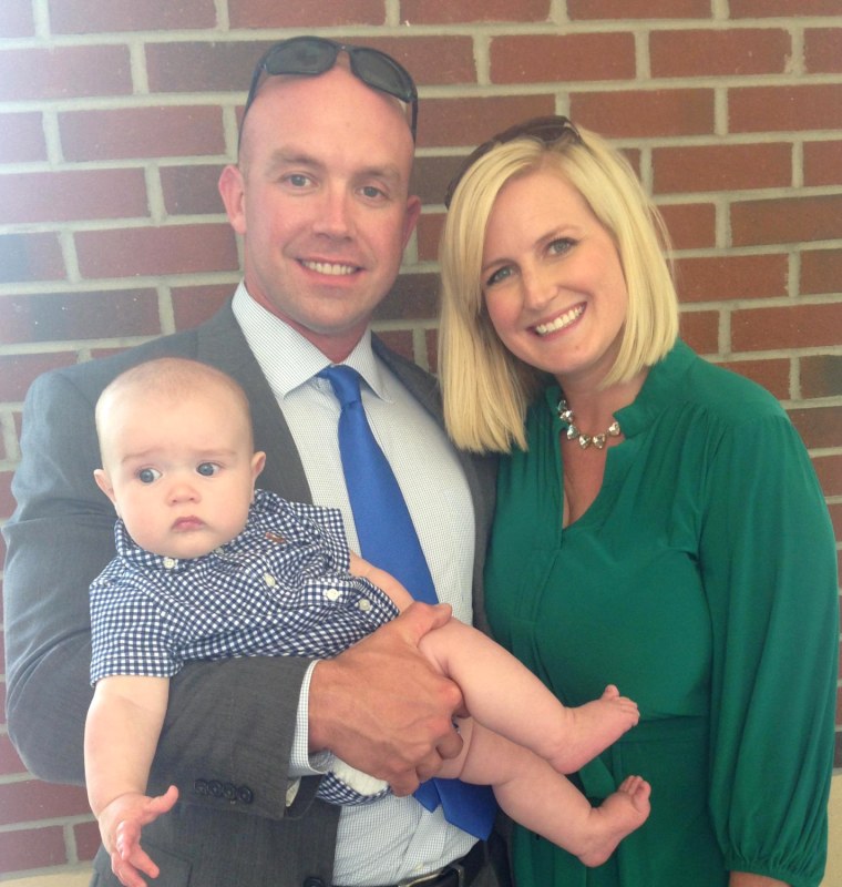 Officer Phillip, Nolan and April Hanning at Basic Law Enforcement Training Graduation