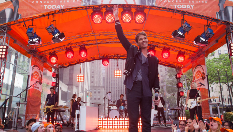 Nate Ruess performs live on the TODAY Show Plaza for the Toyota Summer Concert Series.