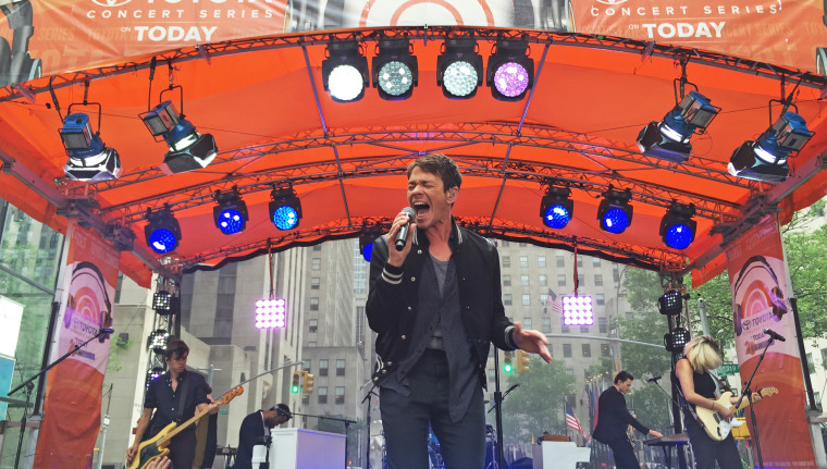 Nate Ruess performs live on the TODAY Show Plaza for the Toyota Summer Concert Series.