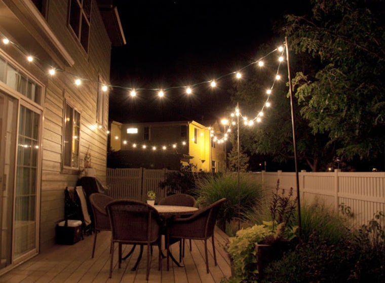 solar lights in patio